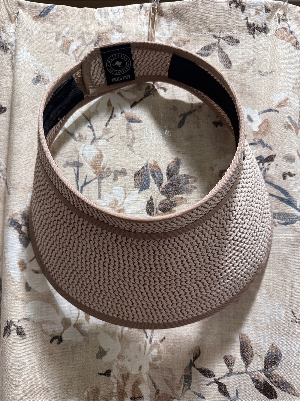 Charlie 1 Horse Women's Woven Sun Visor - Beige/Tan